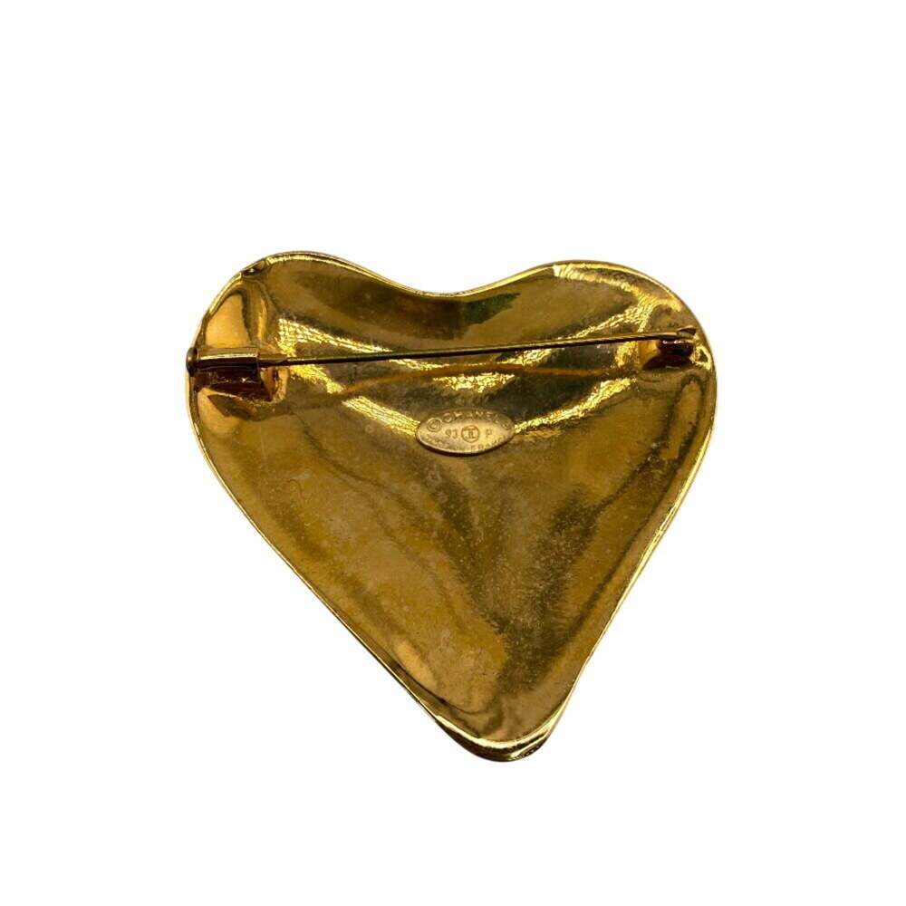 CHANEL Gold Logo Brooch - Picture 5 of 9